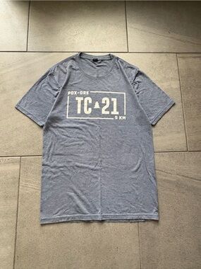District Perfect Tri Blend T-Shirt Size S Heather Navy PDX 5K Race
